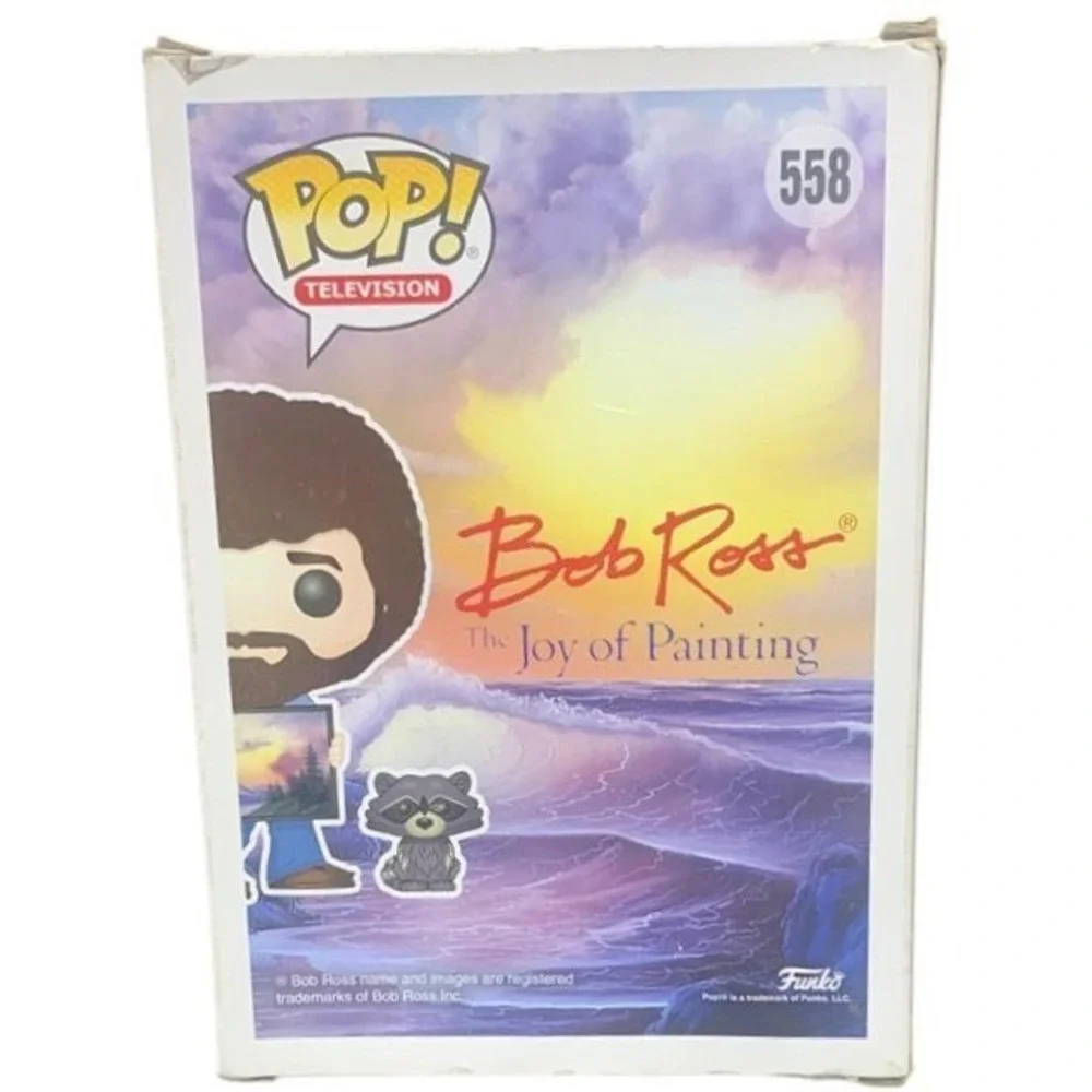 Funko Pop Bob Ross and Raccoon 558 The Joy of Painting‎ Vinyl Figure Mens